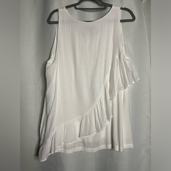ALYX White Asymmetrical Layered Sleeveless Blouse XXL - Picture 2 of 9